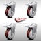 Service Caster 5 Inch SS Maroon Polyurethane Swivel Bolt Hole Caster Set with Total Lock Brake SCC-SSBHTTL20S514-PPUB-MRN-4 - alternate 6